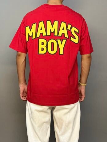 RED MAMA’S BOY T-SHIRT