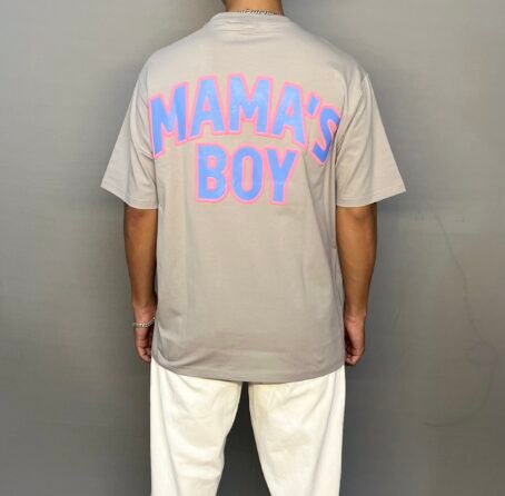 GREY MAMA'S BOY T-SHIRT